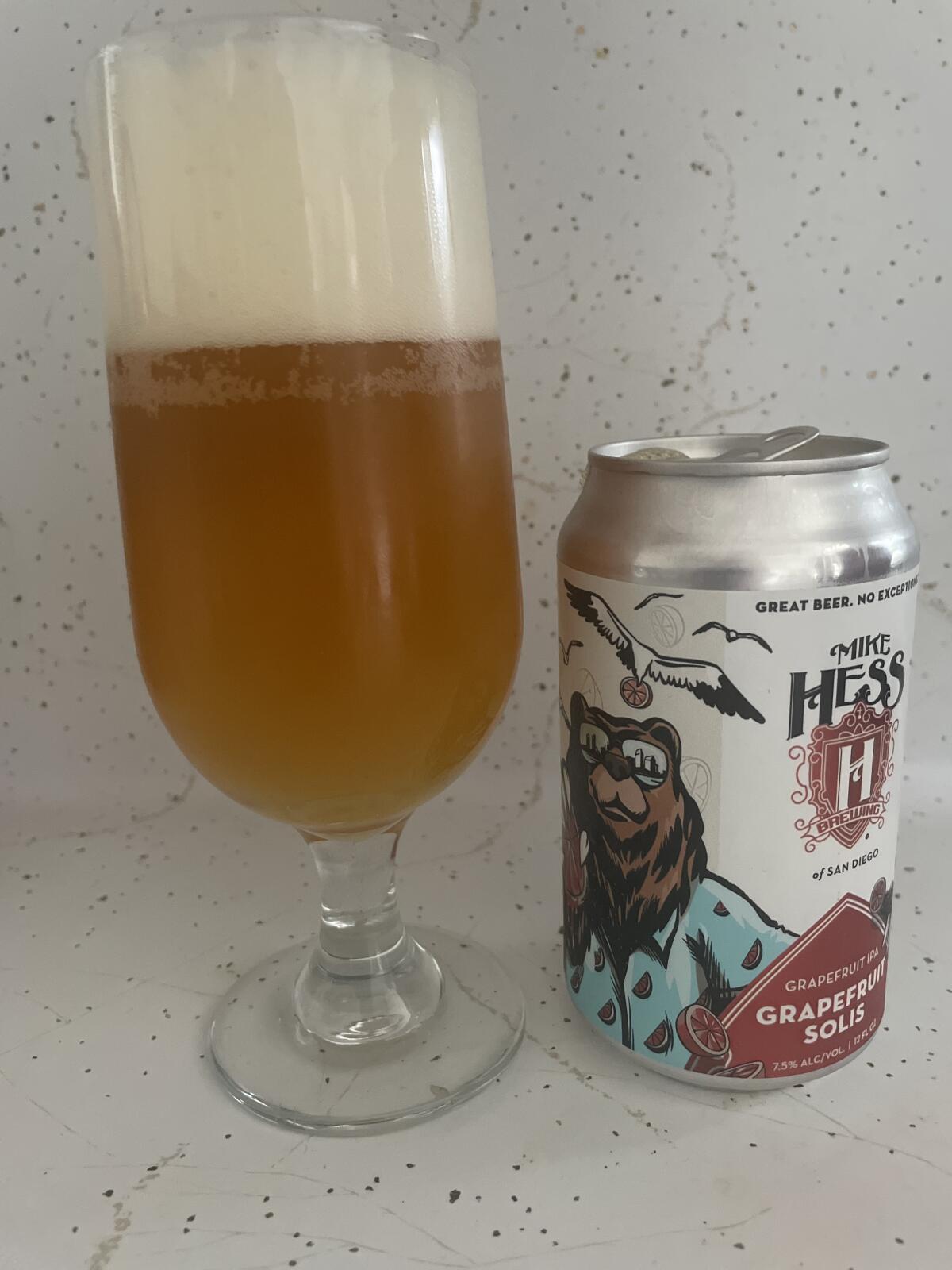 Mike Hess Brewing's Grapefruit Solis, an India pale ale.