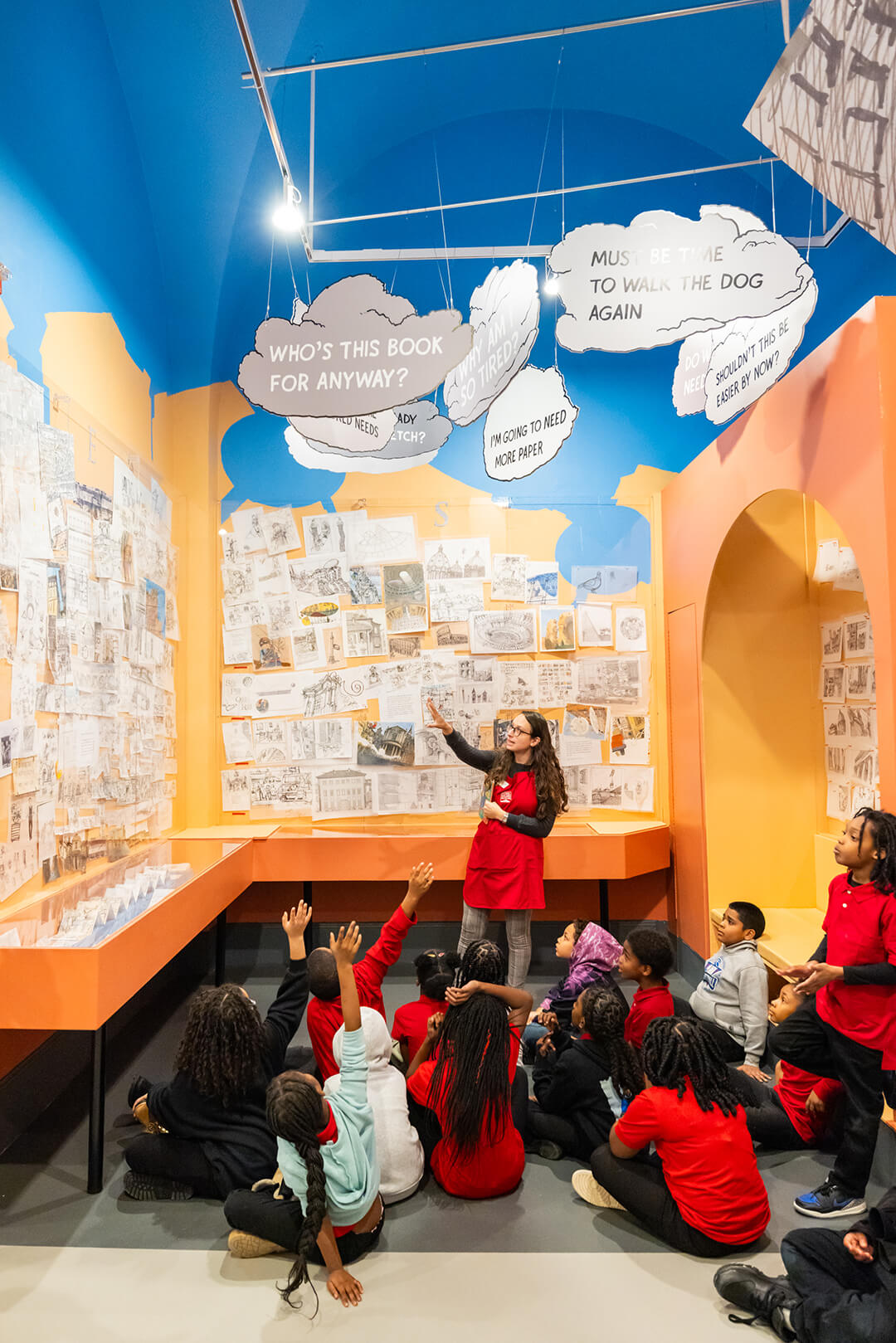 Third grade students from Malcolm X Elementary School tour the exhibition at the National Building Museum|Building Stories | National Building Museum| STIRworld