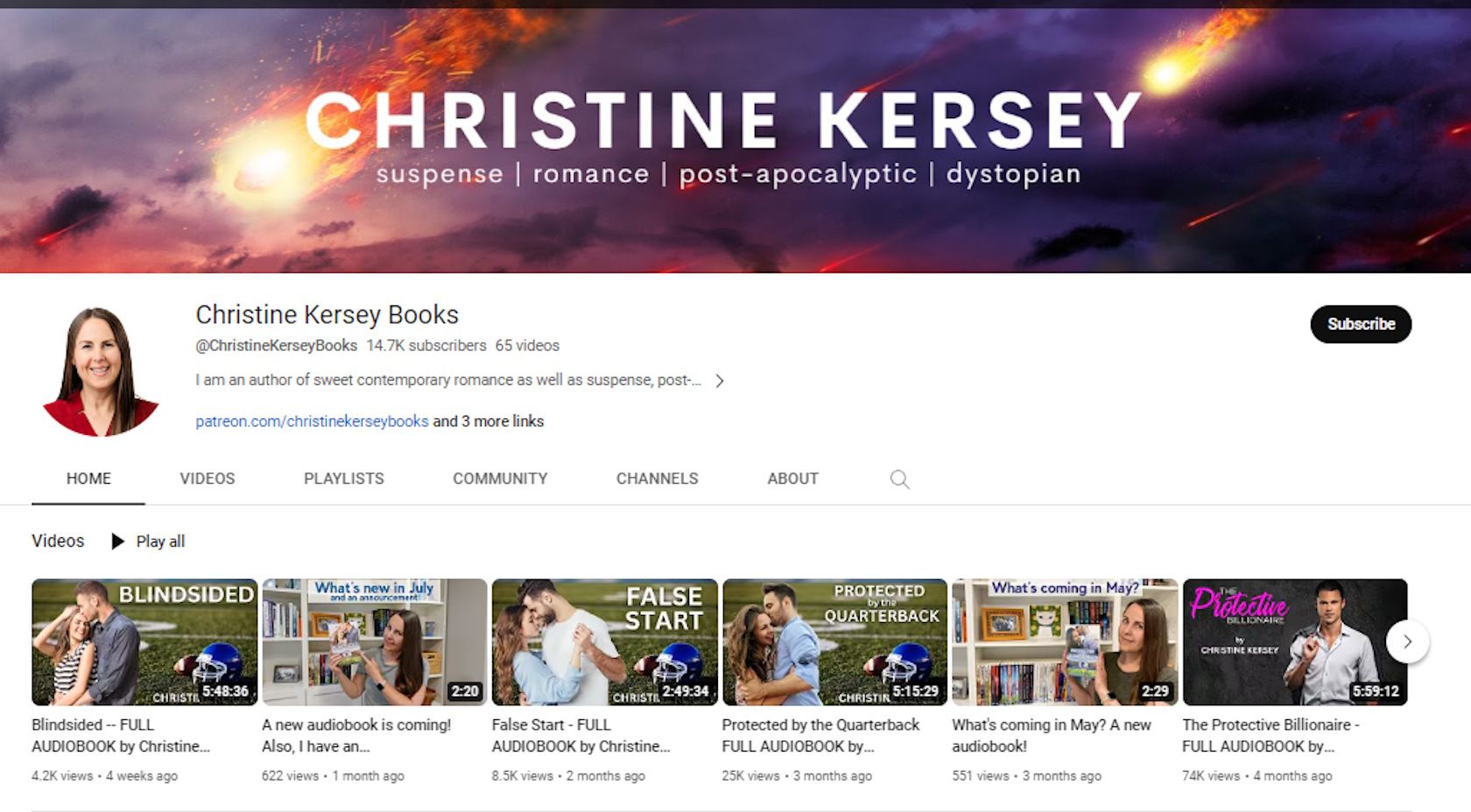 Christine kersey youtube audiobooks