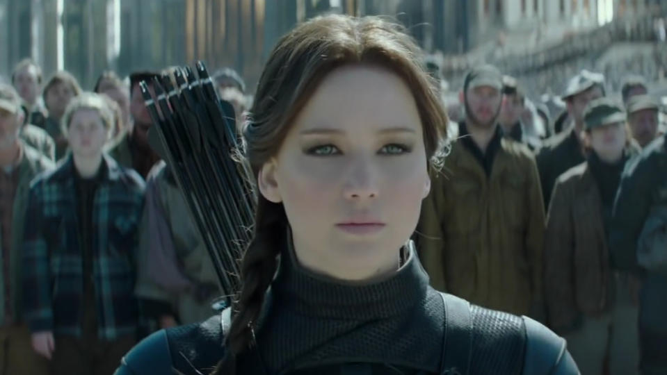 Jennifer Lawrence in The Hunger Games: Mockingjay (Credit: Lionsgate)