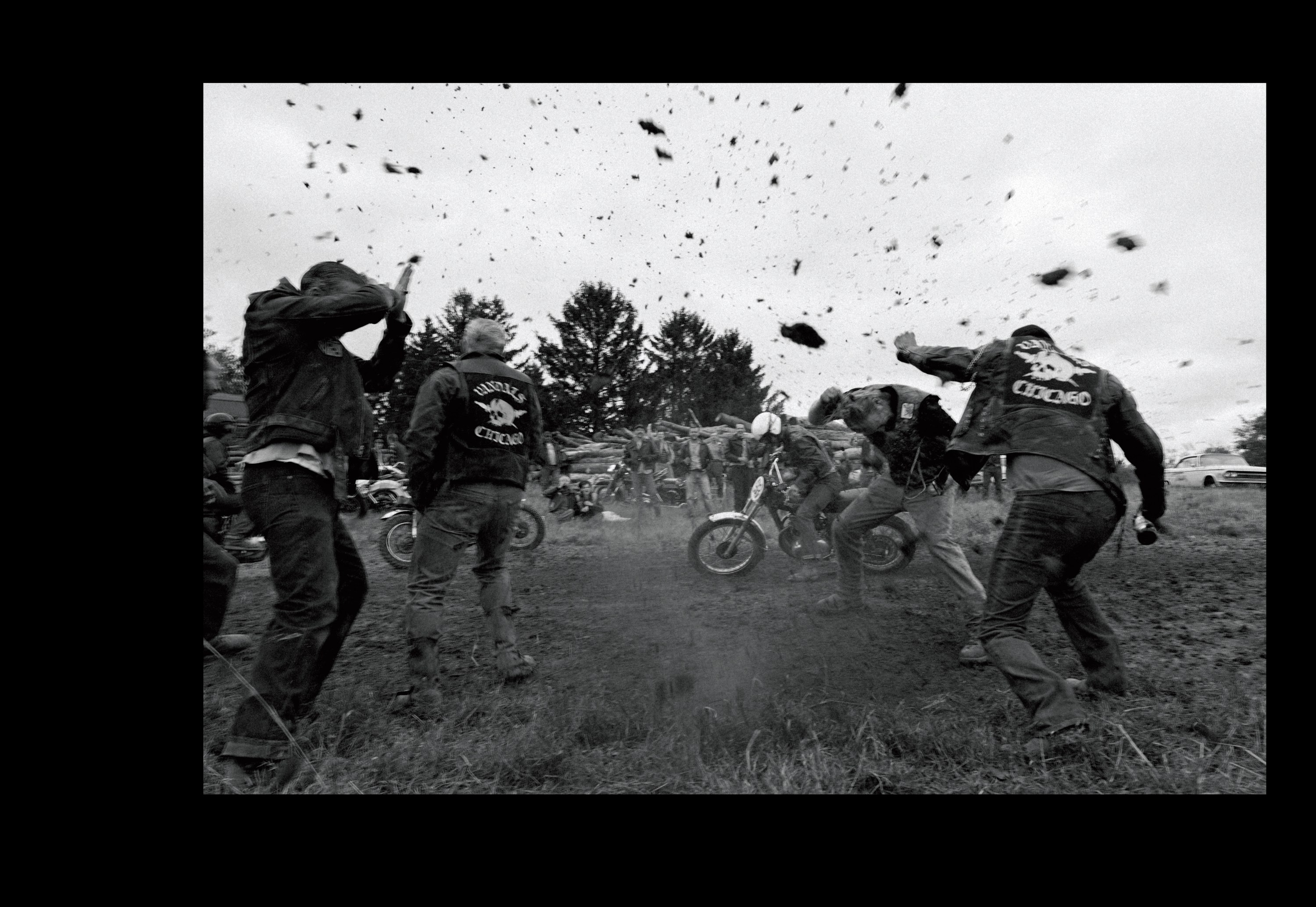 A scene captured for 'Vandals: The Photography of The Bikeriders' (Insight Editions)