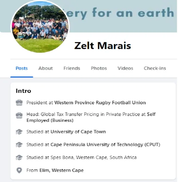 Zelt Marais FB profile
