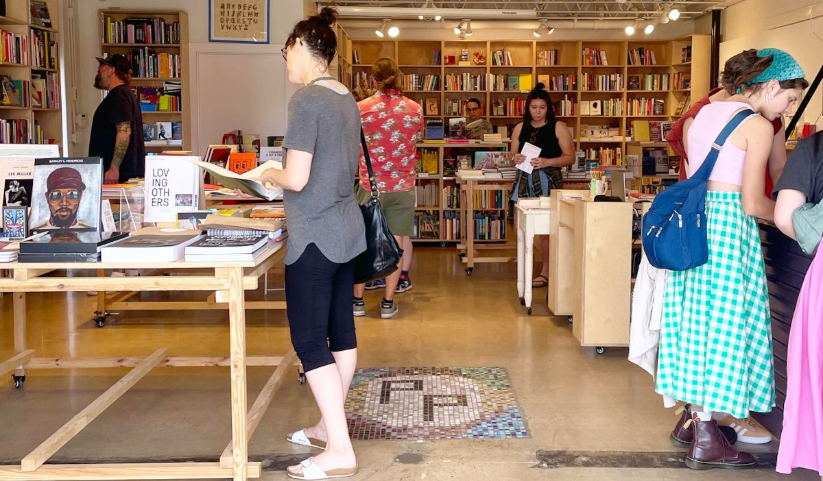 People shopping in a book store