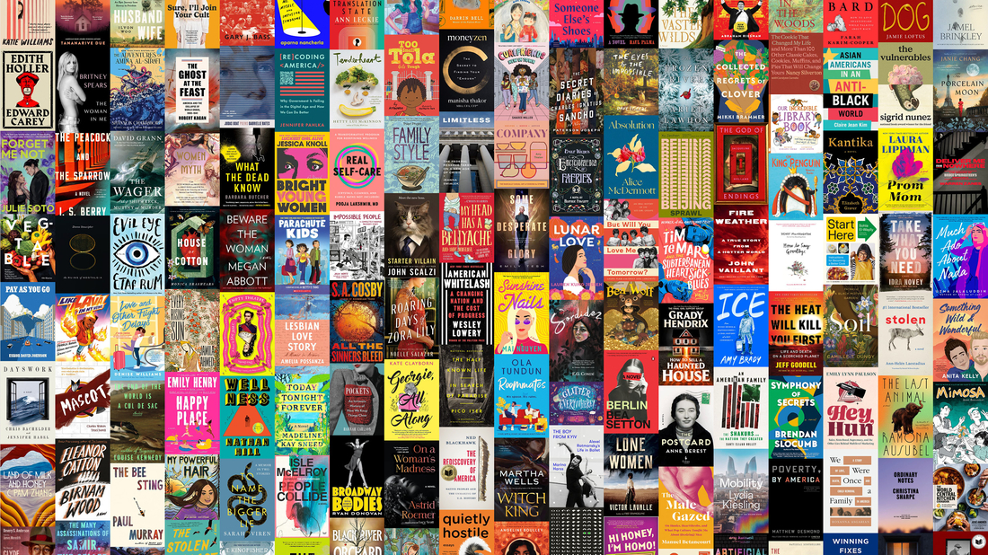 An assortment of book covers featured in the 2023 edition of Books We Love
