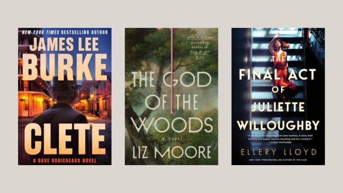 Clete, The God of the Woods, The Final Act of Juliette Willoughby book cover images  