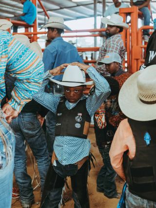 Young cowboy at the rodeo - photo by Ivan McClellan
