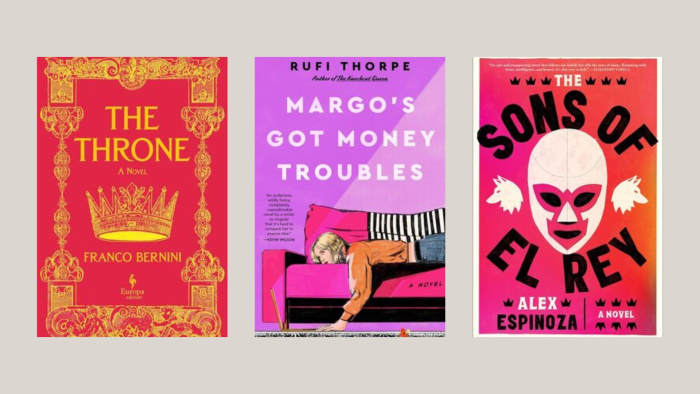 The Throne, Margo’s Got Money Troubles and The Sons of El Rey book cover images  