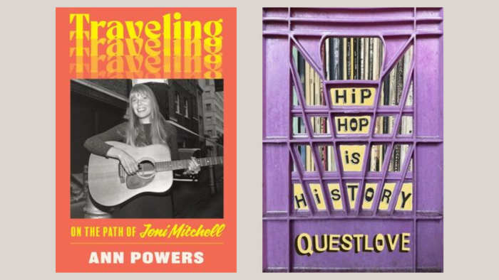 Traveling: On The Path of Joni Mitchell, Hip-Hop Is History book cover images  