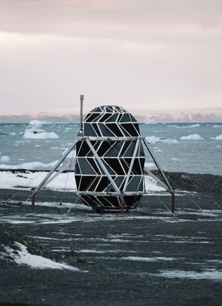 SAGA Space Architects’ LUNARK in Moriusaq, far north Greenland, where founders Sebastian Aristotelis and Karl-Johan Sørensen spent sixty days for a behavioural study.