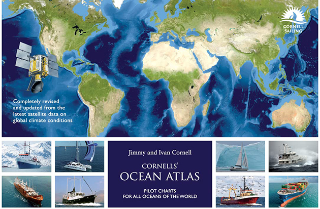 The fron cover of the Cornells' ocean atlas of the world