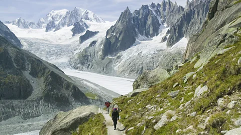 Getty Images France's Mer de Glace glacier is shrinking fast due to climate change (Credit: Getty Images)